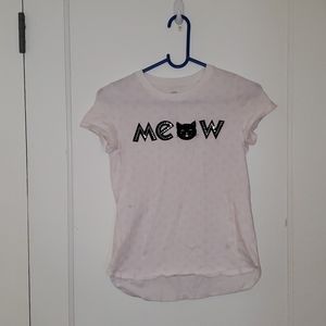 Girl's Size 10/12 Meow Graphic Tee